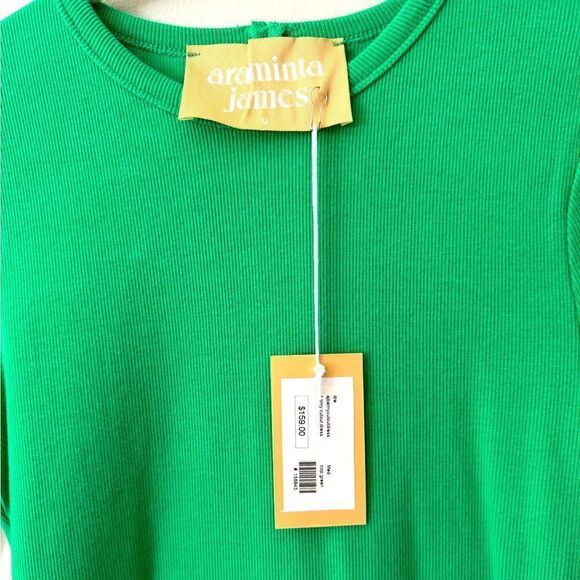 ⭕️ ARAMINTA JAMES Green Dress Medium - Picture 3 of 4